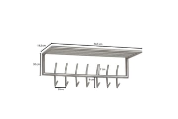Klädkrok Mexus 75 cm - Silver - Förvaring - Klädförvaring - Klädhängare - Krokar