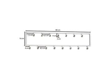 Klädkrok Mexus 80 cm - Silver - Förvaring - Klädförvaring - Klädhängare - Krokar