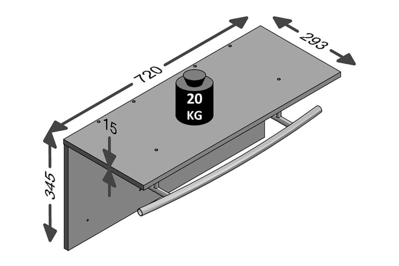 Klädställning Isiaih 72 cm - Brun - Förvaring - Klädförvaring - Klädhängare - Krokar