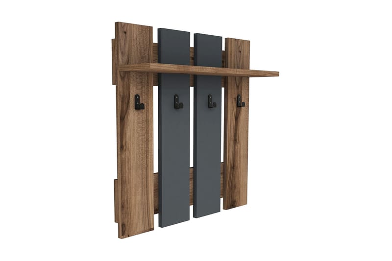 Puqa Design Klädhängare, Valnöt/Mörkgrå