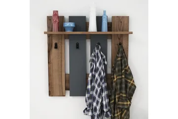Puqa Design Klädhängare - Valnöt/Mörkgrå - Förvaring - Klädförvaring - Klädhängare - Krokar
