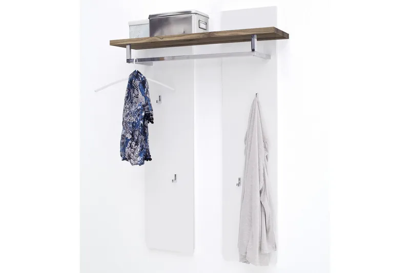 Romina Klädhängare - Trä/natur/Vit - Förvaring - Klädförvaring - Klädhängare - Krokar