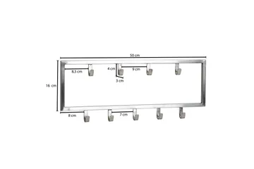 Seddik Klädkrok 50 cm - Silver - Förvaring - Klädförvaring - Klädhängare - Krokar