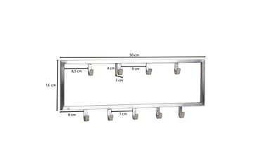 Seddik Klädkrok 50 cm - Silver - Förvaring - Klädförvaring - Klädhängare - Krokar