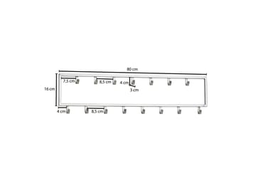 Seddik Klädkrok 80 cm - Silver - Förvaring - Klädförvaring - Klädhängare - Krokar