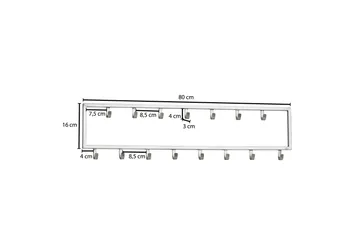Seddik Klädkrok 80 cm - Silver - Förvaring - Klädförvaring - Klädhängare - Krokar
