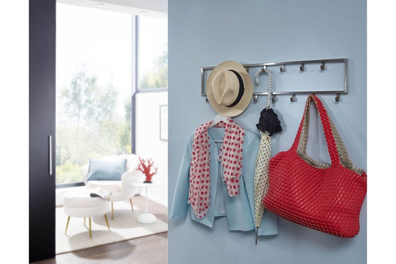 Seddik Klädkrok 80 cm - Silver - Förvaring - Klädförvaring - Klädhängare - Krokar