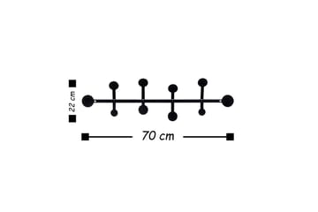 Väggdekoration Hängare - Förvaring - Klädförvaring - Klädhängare - Krokar