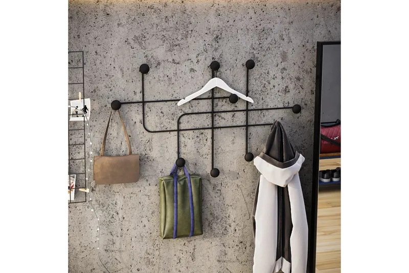 Metall Väggkrok Australia Svart - Svart - Förvaring - Klädförvaring - Klädhängare - Krokar