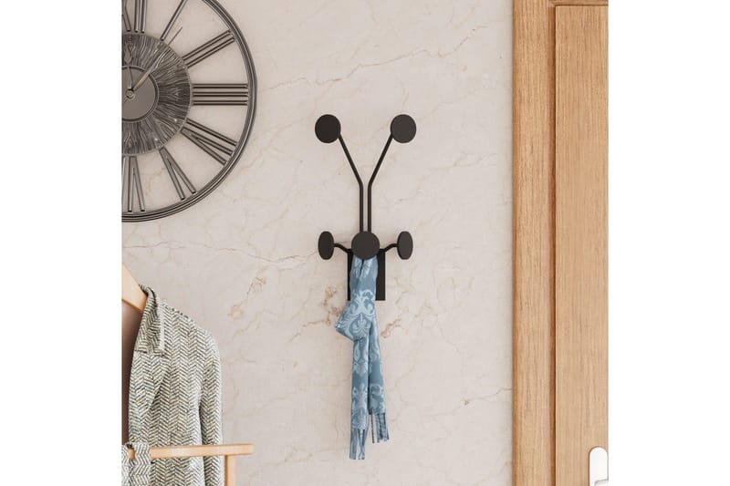 Metall Väggkrok Clarra Svart - Svart - Förvaring - Klädförvaring - Klädhängare - Krokar