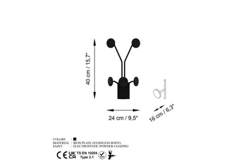 Metall Väggkrok Clarra Svart - Svart - Förvaring - Klädförvaring - Klädhängare - Krokar
