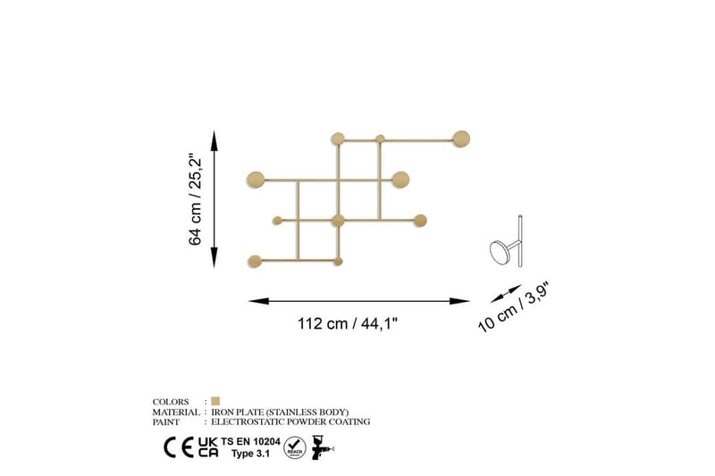 Metall Väggkrok Colna Rany - Rany - Förvaring - Klädförvaring - Klädhängare - Krokar