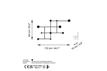 Metall Väggkrok Colna Svart - Svart - Förvaring - Klädförvaring - Klädhängare - Krokar