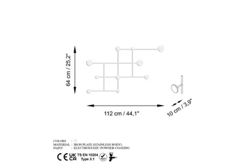 Metall Väggkrok Colna Vit - Vit - Förvaring - Klädförvaring - Klädhängare - Krokar