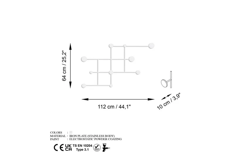Metall Väggkrok Colna Vit - Vit - Förvaring - Klädförvaring - Klädhängare - Krokar