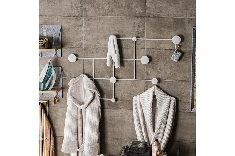 Metall Väggkrok Colna Vit - Vit - Förvaring - Klädförvaring - Klädhängare - Krokar