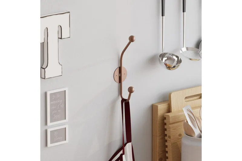 Metall Väggkrok Coriorgate Koppar - Koppar - Förvaring - Klädförvaring - Klädhängare - Krokar