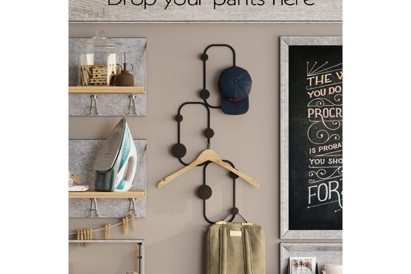 Metall Väggkrok Dravos Svart - Svart - Förvaring - Klädförvaring - Klädhängare - Krokar