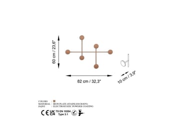 Metall Väggkrok Inermis Koppar - Koppar - Förvaring - Klädförvaring - Klädhängare - Krokar