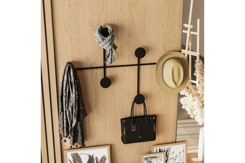 Metall Väggkrok Inermis Svart - Svart - Förvaring - Klädförvaring - Klädhängare - Krokar