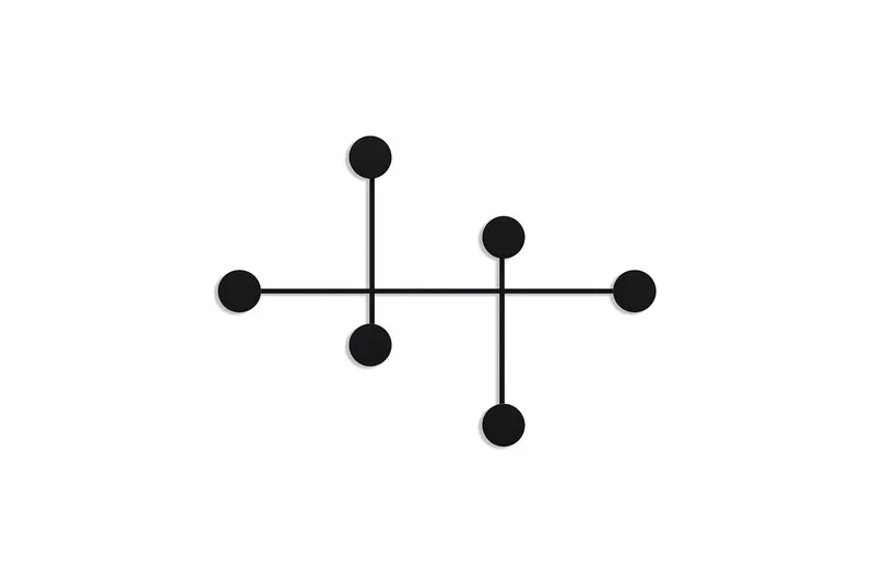 Metall Väggkrok Inermis Svart, Svart