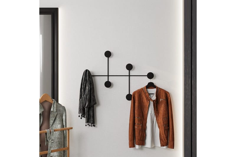 Metall Väggkrok Inermis Svart - Svart - Förvaring - Klädförvaring - Klädhängare - Krokar