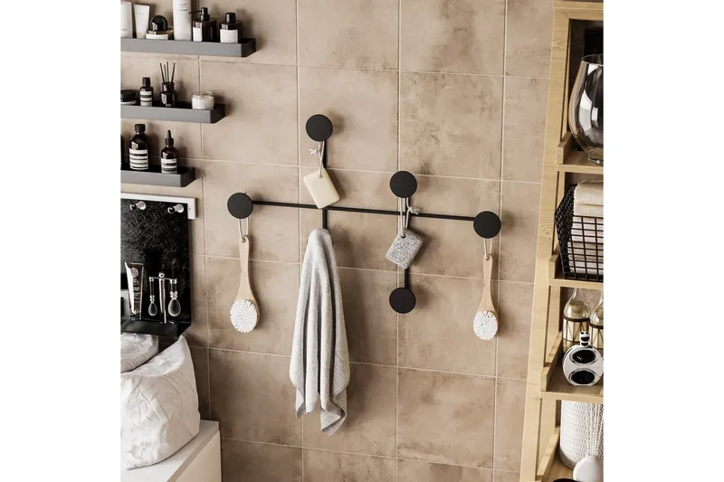 Metall Väggkrok Inermis Svart - Svart - Förvaring - Klädförvaring - Klädhängare - Krokar