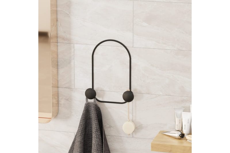 Metall Väggkrok Kelanburg Svart - Svart - Förvaring - Klädförvaring - Klädhängare - Krokar