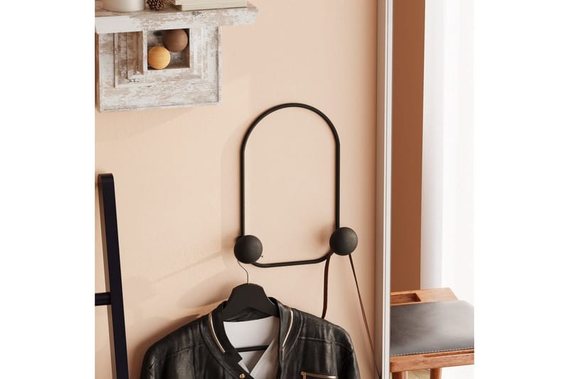Metall Väggkrok Kelanburg Svart - Svart - Förvaring - Klädförvaring - Klädhängare - Krokar