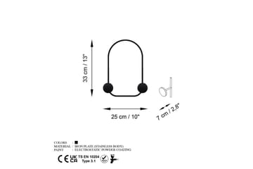 Metall Väggkrok Kelanburg Svart - Svart - Förvaring - Klädförvaring - Klädhängare - Krokar