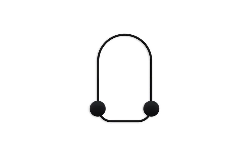 Metall Väggkrok Kelanburg Svart, Svart