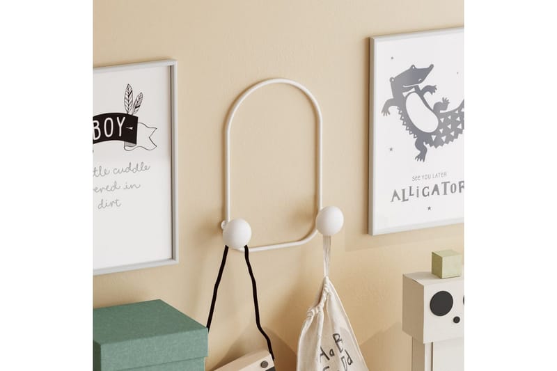 Metall Väggkrok Kelanburg Vit - Vit - Förvaring - Klädförvaring - Klädhängare - Krokar