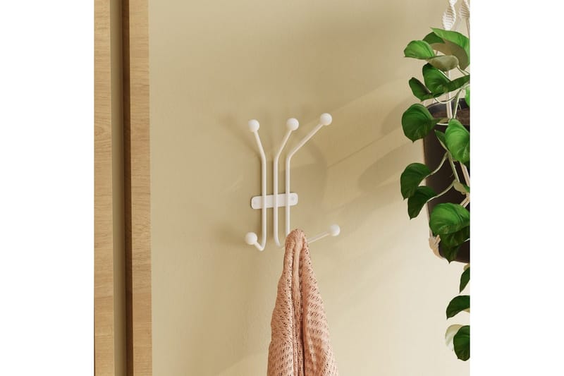 Metall Väggkrok Narwaniran Vit - Vit - Förvaring - Klädförvaring - Klädhängare - Krokar