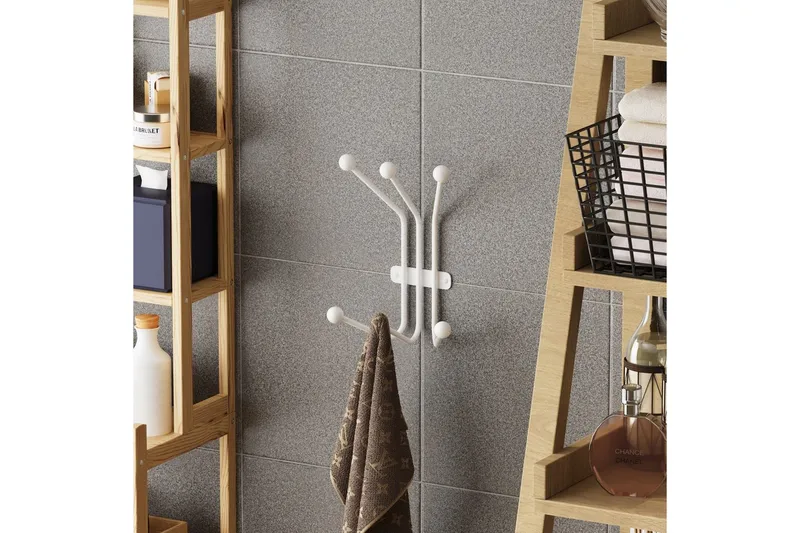 Metall Väggkrok Narwaniran Vit - Vit - Förvaring - Klädförvaring - Klädhängare - Krokar