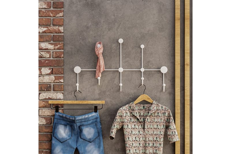 Metall Väggkrok Ranjita Vit - Vit - Förvaring - Klädförvaring - Klädhängare - Krokar