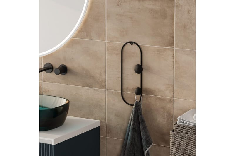 Metall Väggkrok Sota Svart - Svart - Förvaring - Klädförvaring - Klädhängare - Krokar