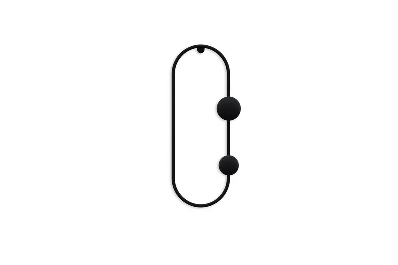 Metall Väggkrok Sota Svart, Svart