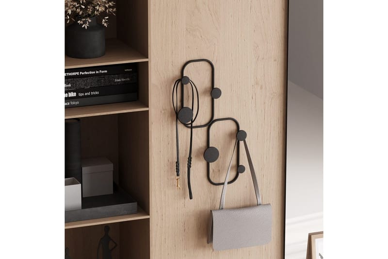 Metall Väggkrok Tivra Svart - Svart - Förvaring - Klädförvaring - Klädhängare - Krokar