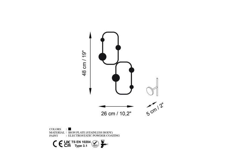 Metall Väggkrok Tivra Svart - Svart - Förvaring - Klädförvaring - Klädhängare - Krokar