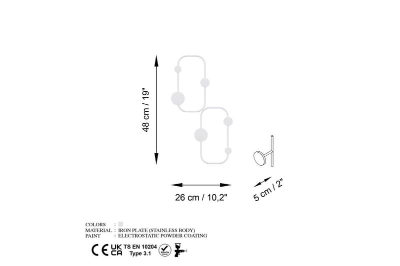 Metall Väggkrok Tivra Vit - Vit - Förvaring - Klädförvaring - Klädhängare - Krokar