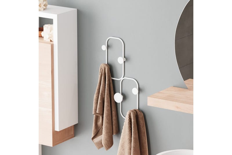Metall Väggkrok Tivra Vit - Vit - Förvaring - Klädförvaring - Klädhängare - Krokar