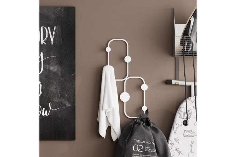Metall Väggkrok Tivra Vit - Vit - Förvaring - Klädförvaring - Klädhängare - Krokar