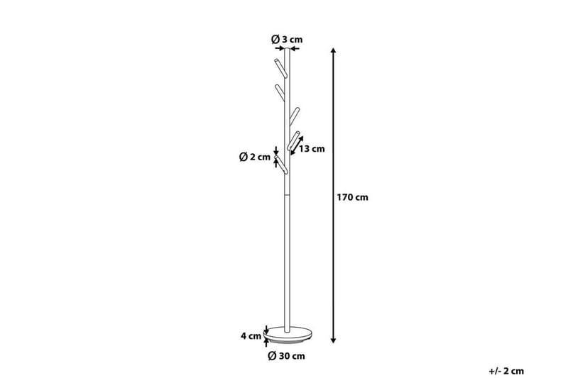 Klädhängare Albin 170 cm - Vit - Förvaring - Klädförvaring - Klädhängare - Tamburmajor