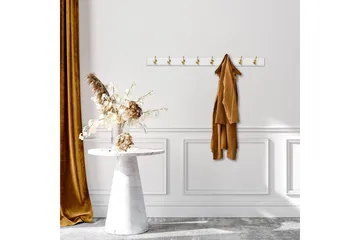 Träväggkrok Ranvir Vit / Rany - 100 x 7 x 8 - Förvaring - Klädförvaring - Klädhängare - Krokar