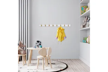 Träväggkrok Ranvir Vit / Rany - 100 x 7 x 8 - Förvaring - Klädförvaring - Klädhängare - Krokar