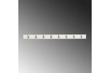 Träväggkrok Ranvir Vit / Rany - 100 x 7 x 8 - Förvaring - Klädförvaring - Klädhängare - Krokar