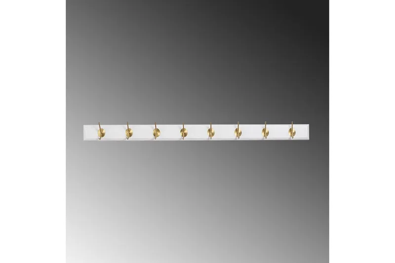 Träväggkrok Ranvir Vit / Rany - 100 x 7 x 8 - Förvaring - Klädförvaring - Klädhängare - Krokar