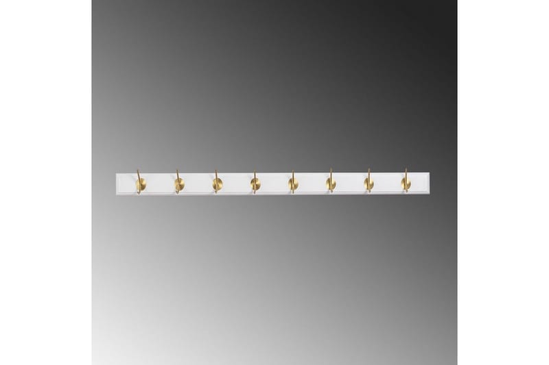 Träväggkrok Ranvir Vit / Rany - 100 x 7 x 8 - Förvaring - Klädförvaring - Klädhängare - Krokar