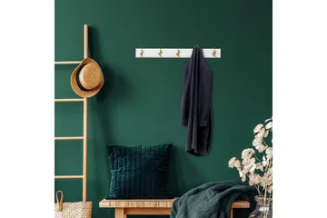 Träväggkrok Ranvir Vit / Rany - 65 x 7 x 8 - Förvaring - Klädförvaring - Klädhängare - Krokar