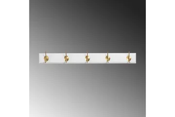 Träväggkrok Ranvir Vit / Rany - 65 x 7 x 8 - Förvaring - Klädförvaring - Klädhängare - Krokar